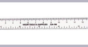 6" White PD Ruler
