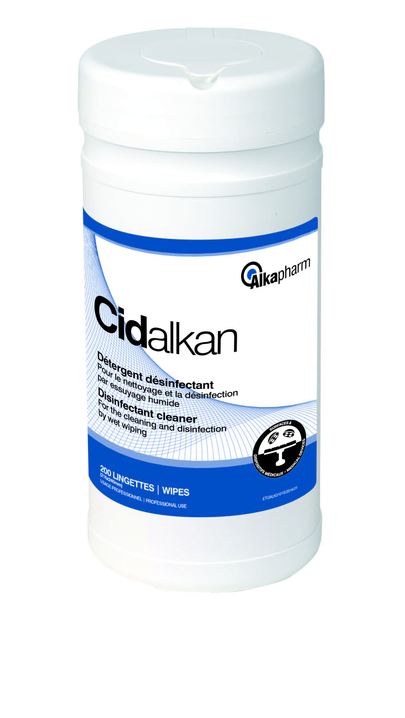 Cidalkan Alcoholbased disinfectant wipes (box of 120) Luneau Technology USA